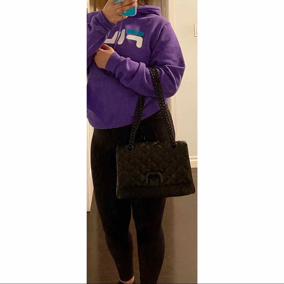 Quilted chevron crossbody/shoulder bag - Picture 5 of 8